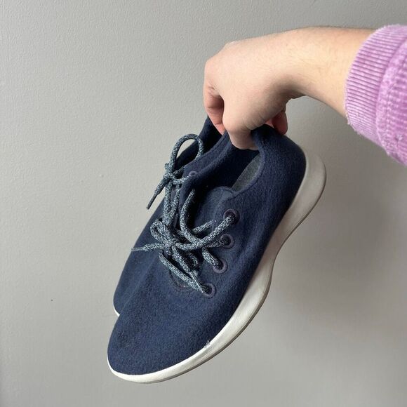 Allbirds Men\'s Wool Runners Dark Blue Size 8 sneakers eco friendly sustainable s
